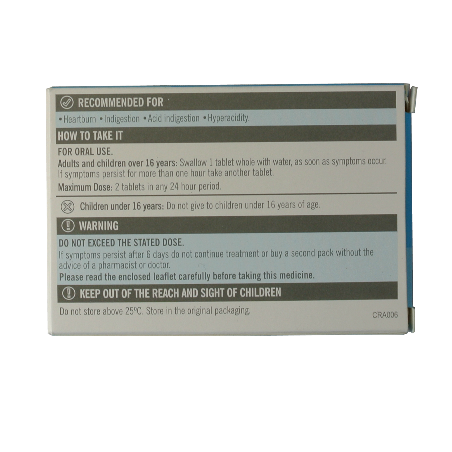 6 x 12 Ranitidine 75mg(Zantac) Heartburn,acid reflux,stomach ulcer, 72